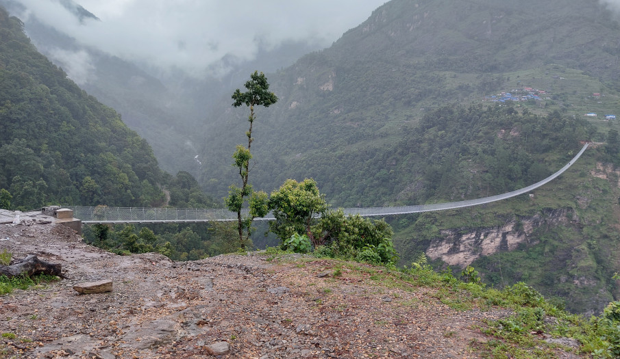 Deurali Thumi Vibot Trail Bridge 380 m Span