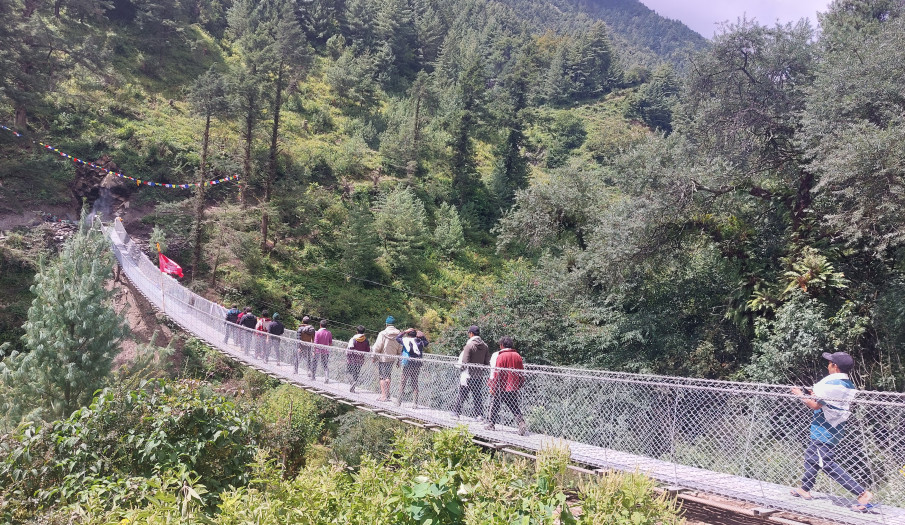 Gumda Khola Trail Bridge, 83 m Span