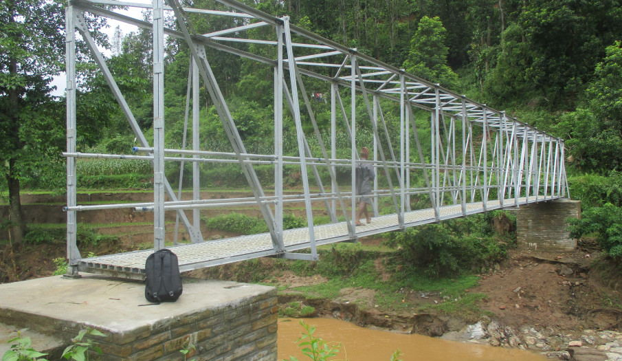 Khar Khola Steel Truss Bridge 32 m Span