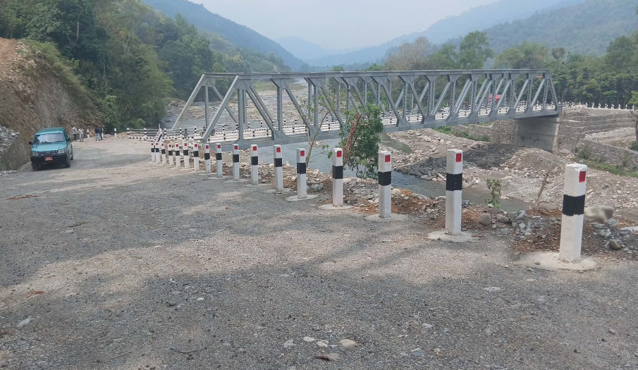 Daraudi River Bridge, Nayasanghu,Gorkha (Truss type Motorable Bridge of Span77m)