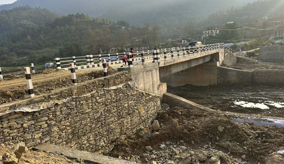 RCC Motorable Bridge (20m Span) Over Chukti Khola Connecting Tallo Shera & Mathillo Shera, Palungtar, Gorkha